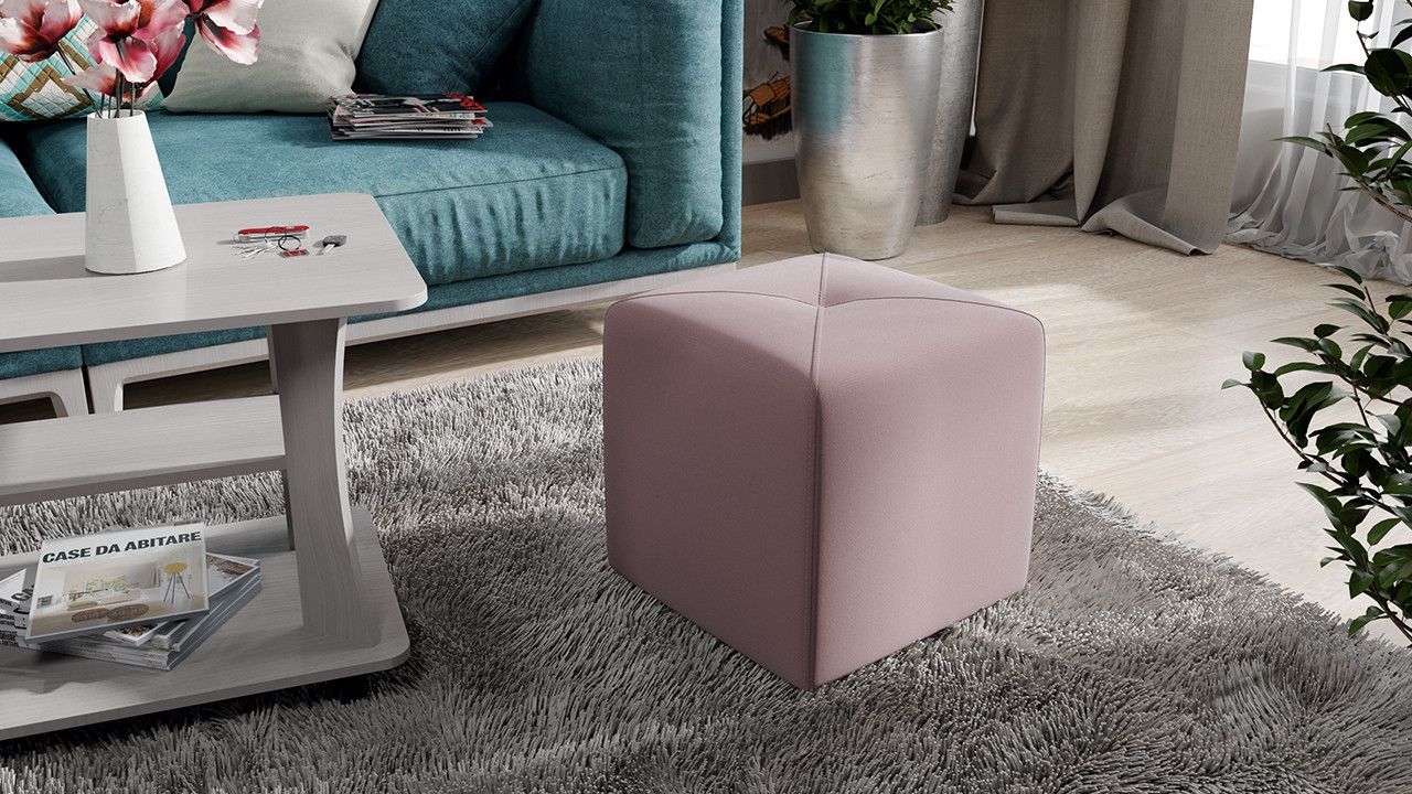 Пуф №6 Велюр Разные Цвета/Ш-400 × Г-400 × В-430 мм