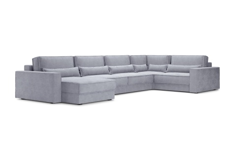 Диван п-образный тик-так Сохо серый