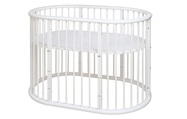 Детская Кровать-Трансформер Массив+МДФ Белая Малыш/Разные Цвета Ш-1270 х В-875 мм