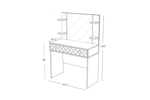 Трюмо Николь венге / лиственница светлая