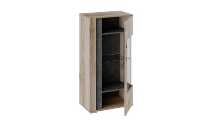 Шкаф Навесной «Брайтон» (Камень/Дуб Делано)/Ш-594 × В-1162 × Г-387 мм