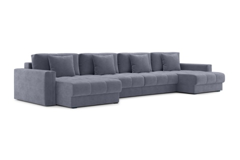 Диван п-образный тик-так Монарх М2О2 темно-серый