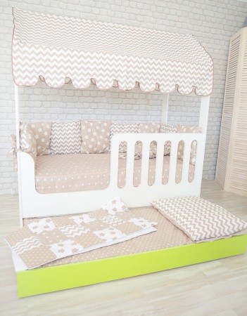 Кровать Сказка (Домик со Вторым Выдвижным Местом)/Спальное Место 800 х 1600 мм