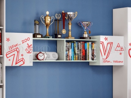 Антресоль Алфавит (Ш-2032 мм х Г-280 мм x В-450 мм)/Разные Цвета