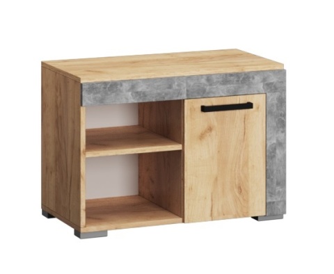 Тумба для обуви с полками Галант, дуб крафт/ателье