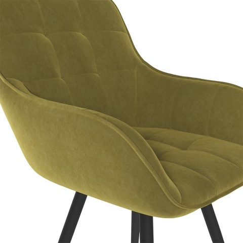 Комплект стульев Сильвер (2 шт), черный велюр желтый