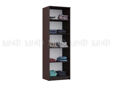 Шкаф Бельевой Жасмин Венге/Белый Глянец (Ш-700 × В-2200 × Г-520 мм)