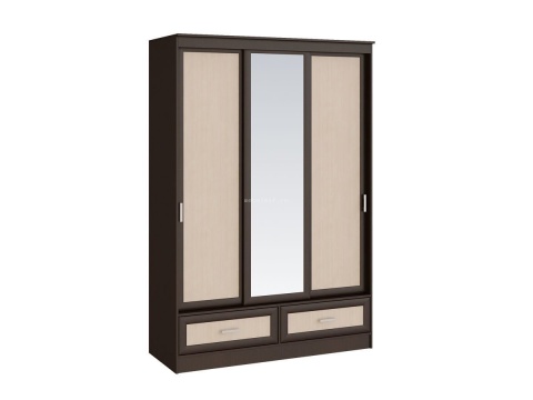 Шкаф-Купе Мальдива Венге/Белфорт (Ш-1500 х В-2200 х Г-580 мм)